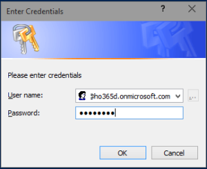 O365 Connect Credentials